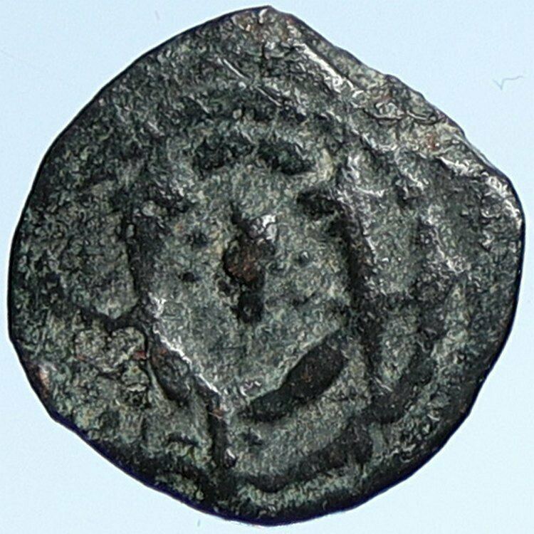 JUDAH ARISTOBULUS I JEWISH 104BC Jerusalem Ancient Widow's Mite Old Coin i106947