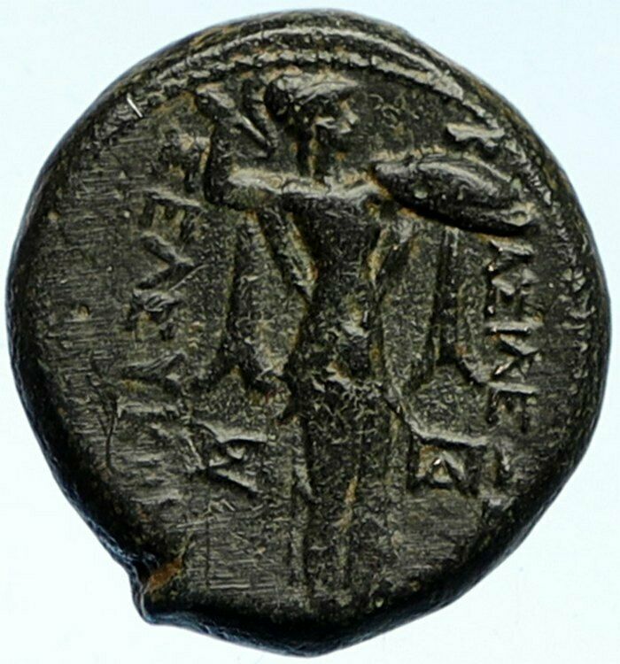 SELEUKOS I Nikator 300BC Authentic Ancient SELEUKID Greek Coin ATHENA i102692