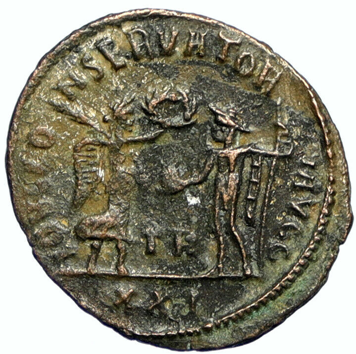 MAXIMIAN w JUPITER Zeus Authentic Ancient 285AD Genuine OLD Roman Coin i102831