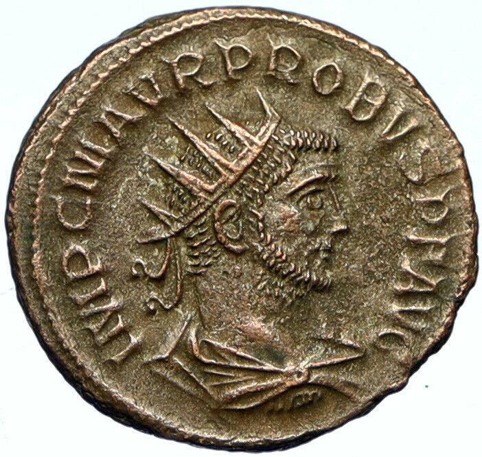 PROBUS Authentic Ancient Original OLD Genuine Roman Coin PRESENTED GLOBE i102832