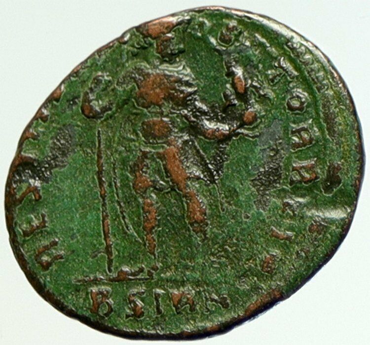 VALENTINIAN I Sirmium Authentic Ancient Roman Coin EMPEROR holds VICTORY i104263