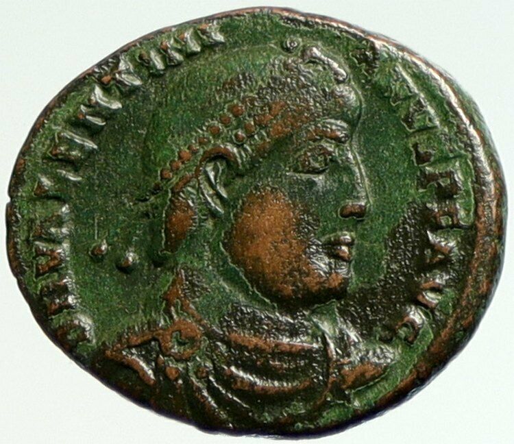 VALENTINIAN I Sirmium Authentic Ancient Roman Coin EMPEROR holds VICTORY i104263