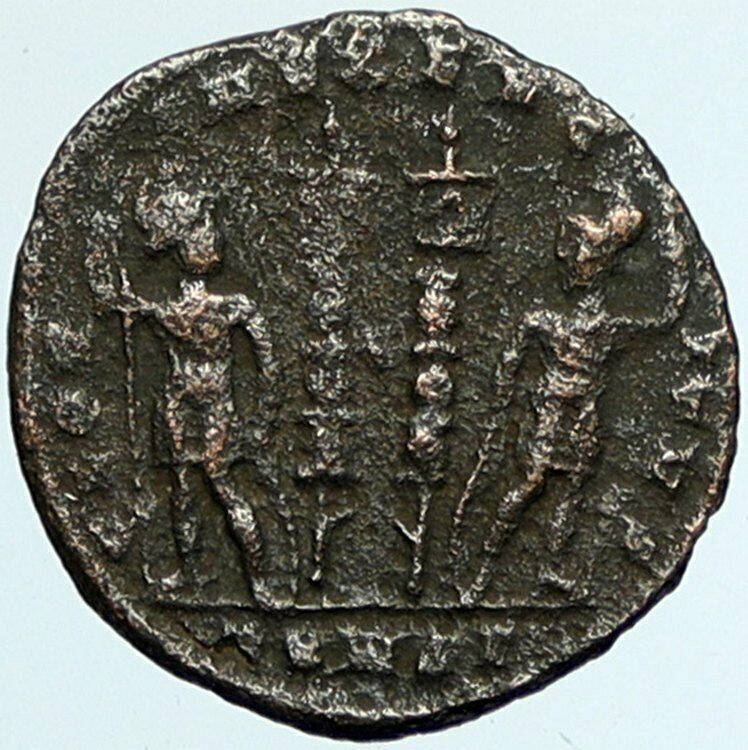 CONSTANTIUS II Constantine the Great Son Roman Coin WAR LEGION SOLDIERS i101635