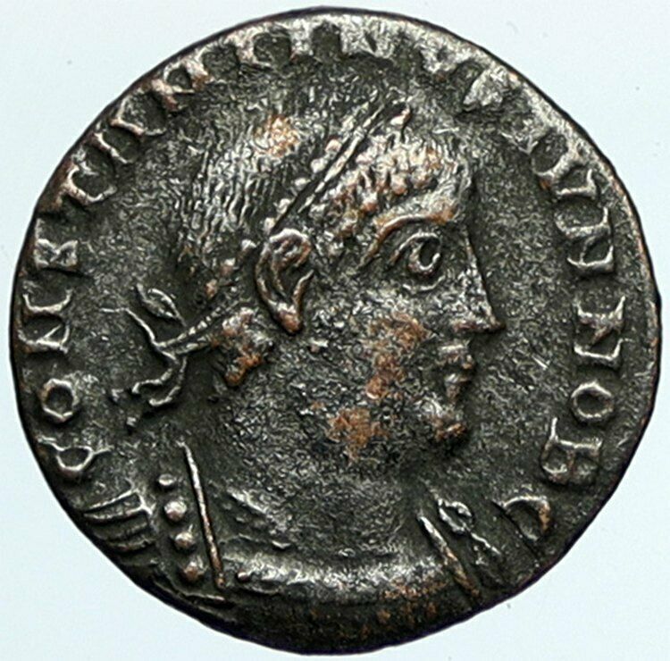 CONSTANTINE II Jr SON of GREAT Ancient Roman Coin WAR LEGION SOLDIERS i101643