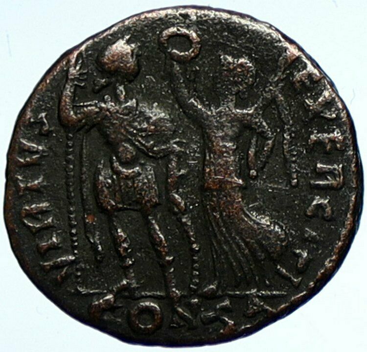 ARCADIUS Crowned by Victory CONSTANTINOPLE Authentic Ancient Roman Coin i100991