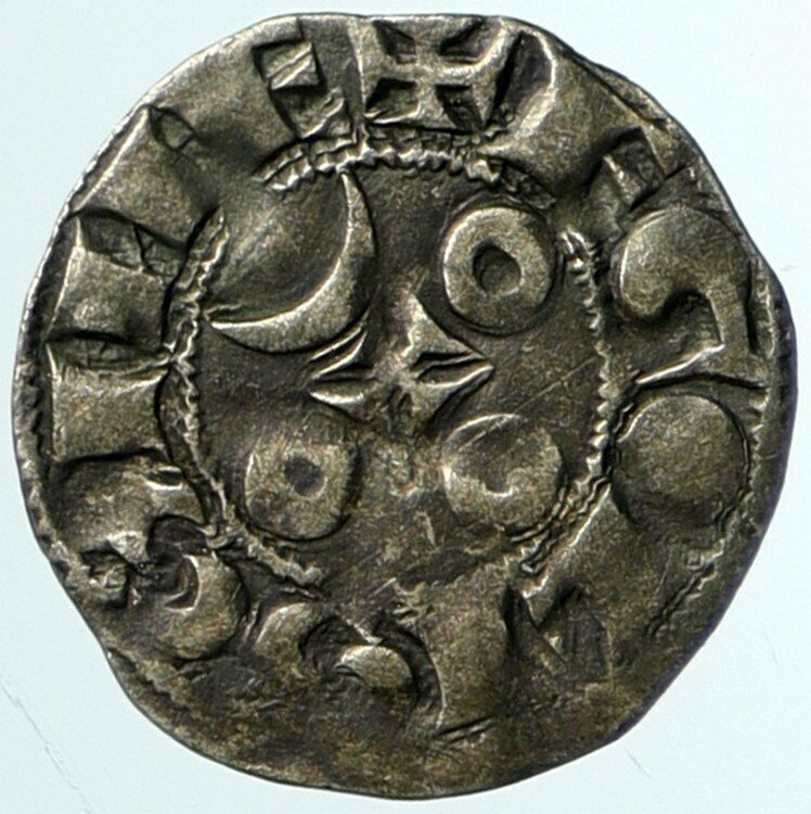 c.1100AD FRANCE County of LA MARCHE Vintage Silver Denier Medieval Coin i103298