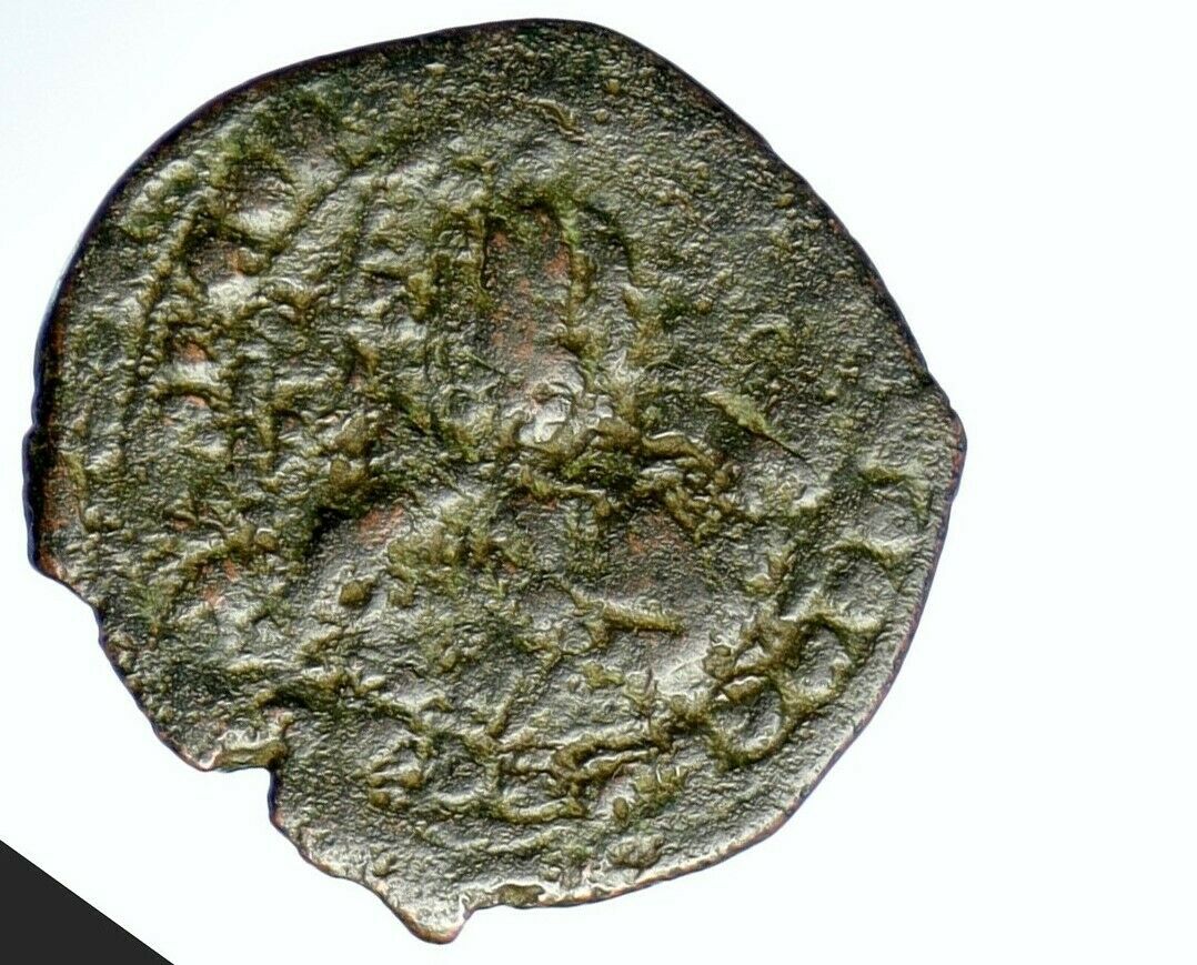 JESUS CHRIST Class K Anonymous Ancient OLD Byzantine Follis Coin VIRGIN i101975