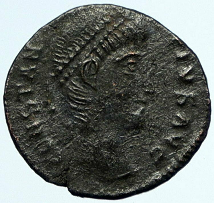 CONSTANTIUS II Authentic Ancient 337AD Roman Coin w LEGIONARY SOLDIERS i104479