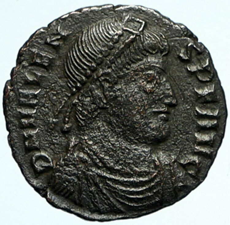 VALENS Genuine 367AD Rome Authentic Ancient OLD Roman Coin VICTORY Angel i104476