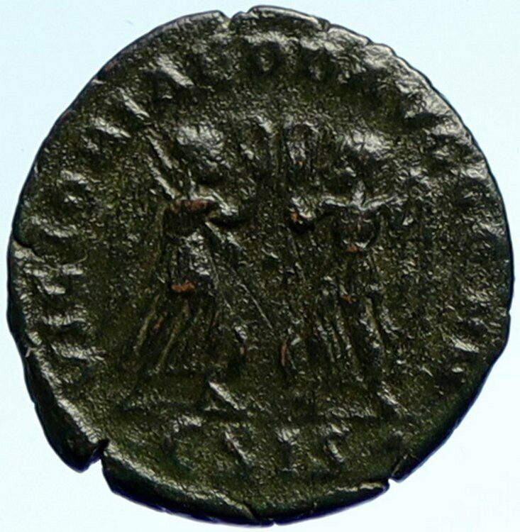 CONSTANTIUS II son of the Great Ancient OLD Roman Coin VICTORY ANGELS i103710