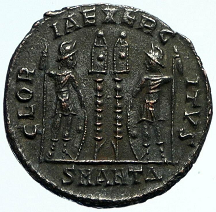 CONSTANTINE I the Great Authentic Ancient Roman Coin LEGION WAR SOLDIERS i104486