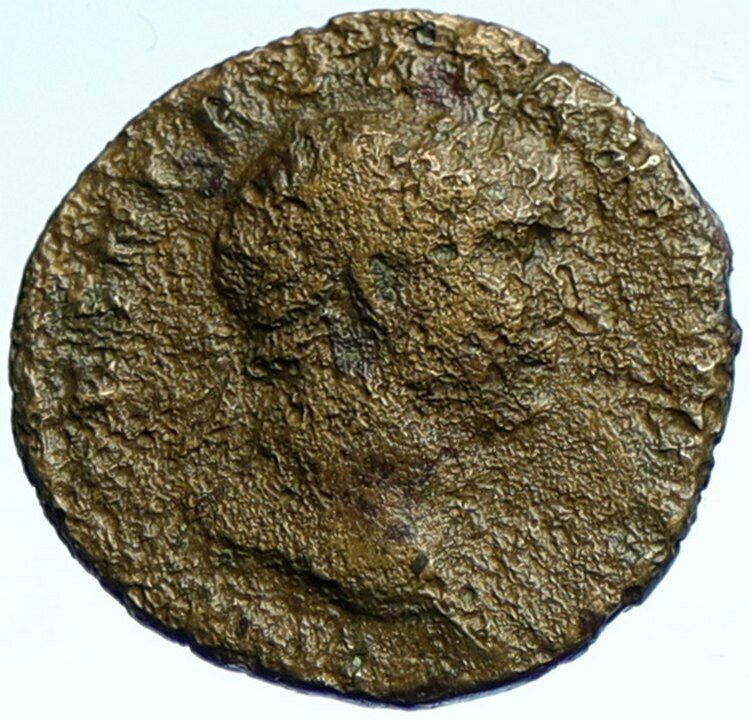 TRAJAN 107AD Rome Authentic VASE and WREATH SC Ancient Roman Semis Coin i103708