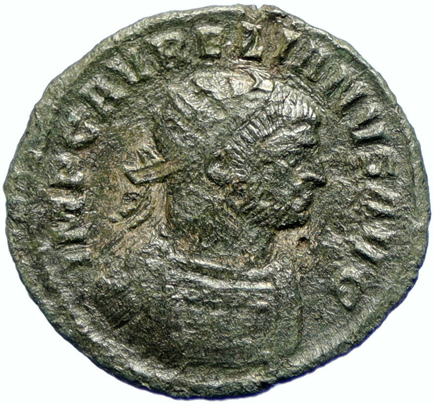 AURELIAN Greeting CONCORDIA 272 AD Rare Ancient ANTIQUE OLD Roman Coin i103732