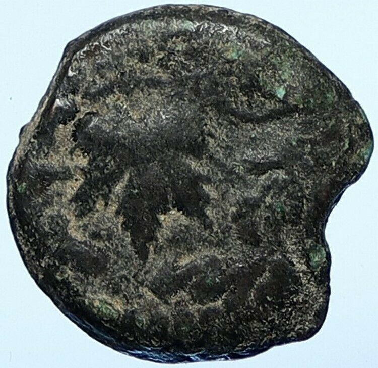 Authentic Ancient JEWISH WAR v ROMANS Yr 2 Historical Old JERUSALEM Coin i107180