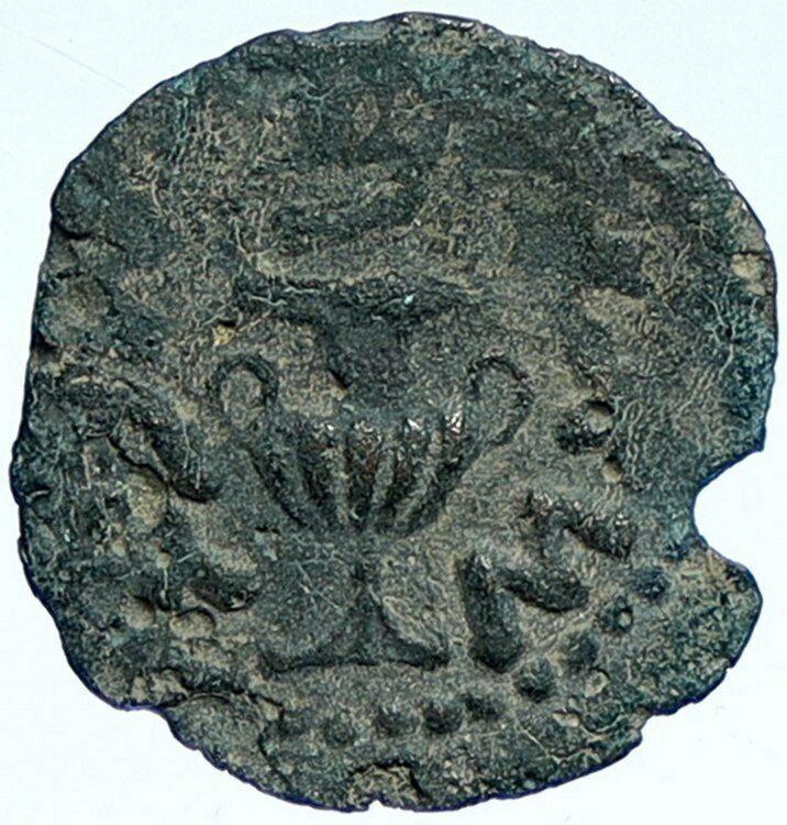 Authentic Ancient JEWISH WAR v ROMANS Yr 2 Historical Old JERUSALEM Coin i107186