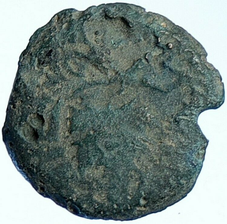 Authentic Ancient JEWISH WAR v ROMANS Yr 2 Historical Old JERUSALEM Coin i107186