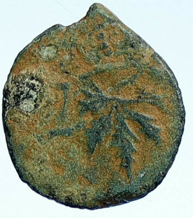 Authentic Ancient JEWISH WAR v ROMANS Yr 2 Historical Old JERUSALEM Coin i107213