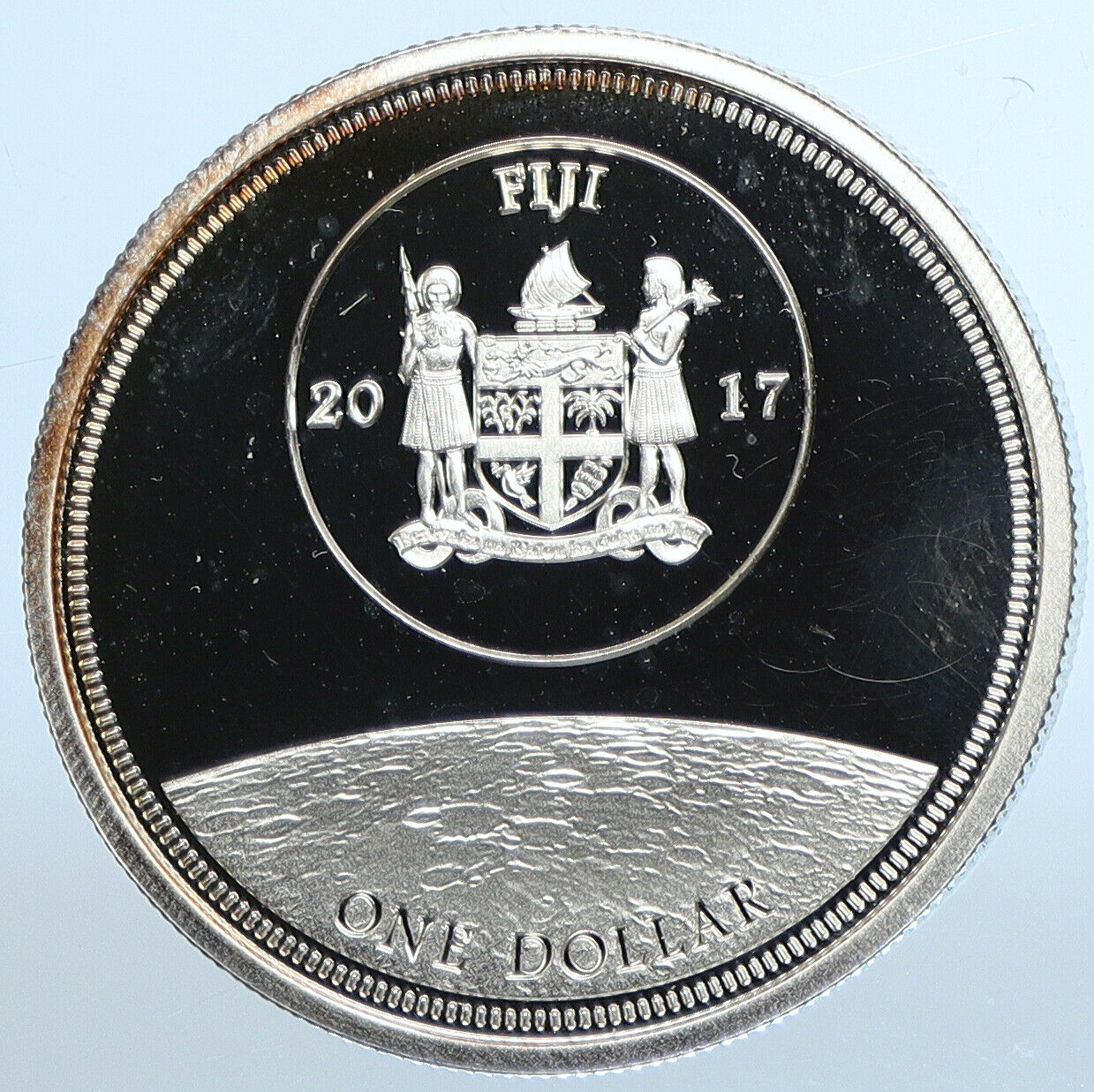 2017 FIJI Queen Elizabeth II FREEDOM 7 Space Misson GENUINE Dollar Coin i111182