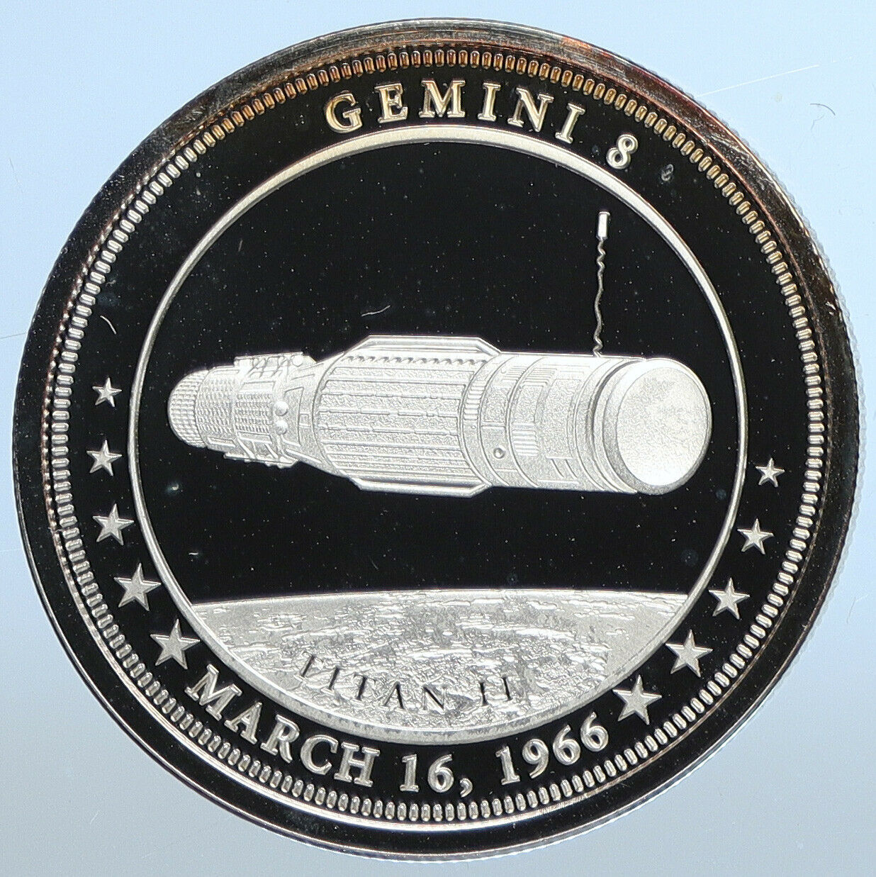 2017 FIJI UK Queen Elizabeth II GEMINI 8 NASA Space Misson Dollar Coin i111183