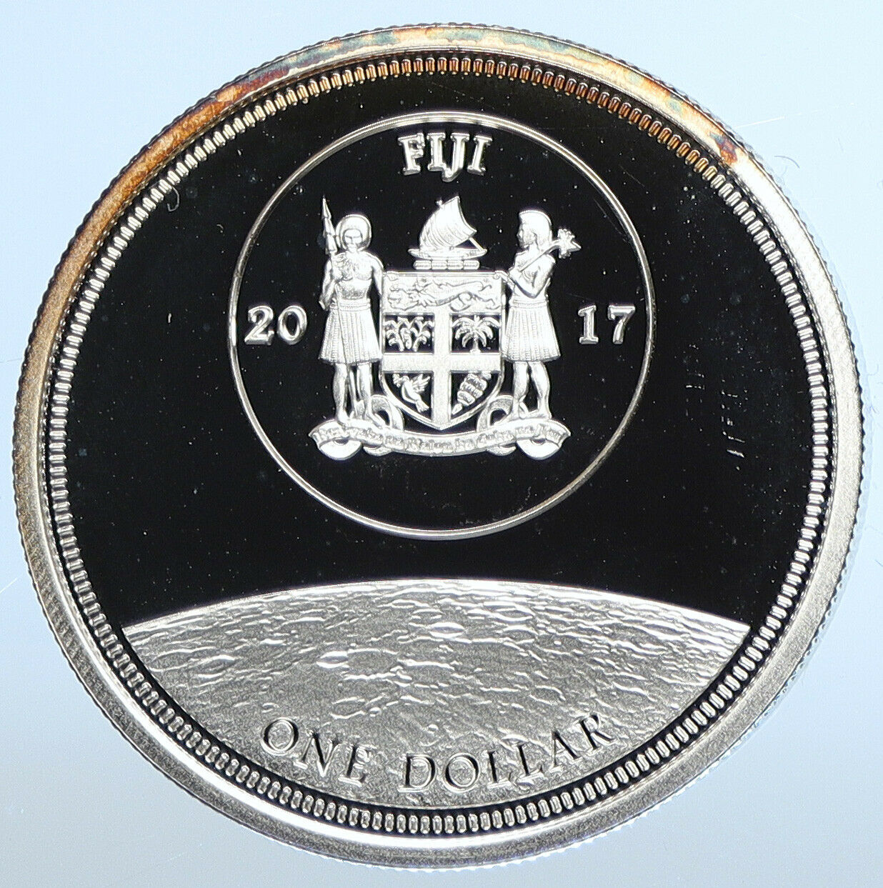 2017 FIJI UK Queen Elizabeth II GEMINI 8 NASA Space Misson Dollar Coin i111183