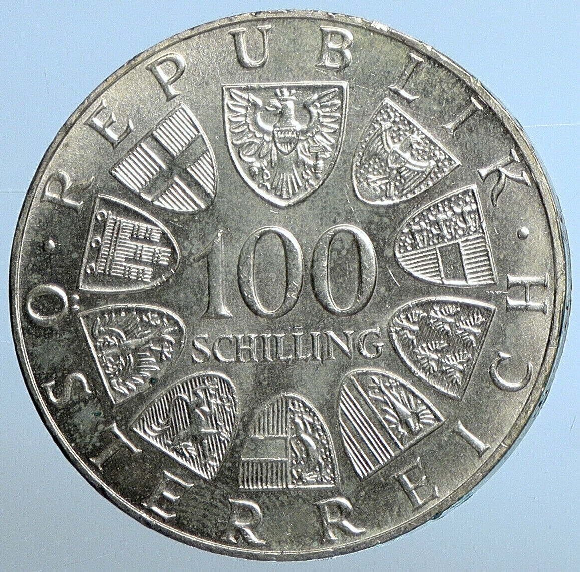 1979 AUSTRIA Vienna International Center OLD Silver 100 Schilling Coin i111207