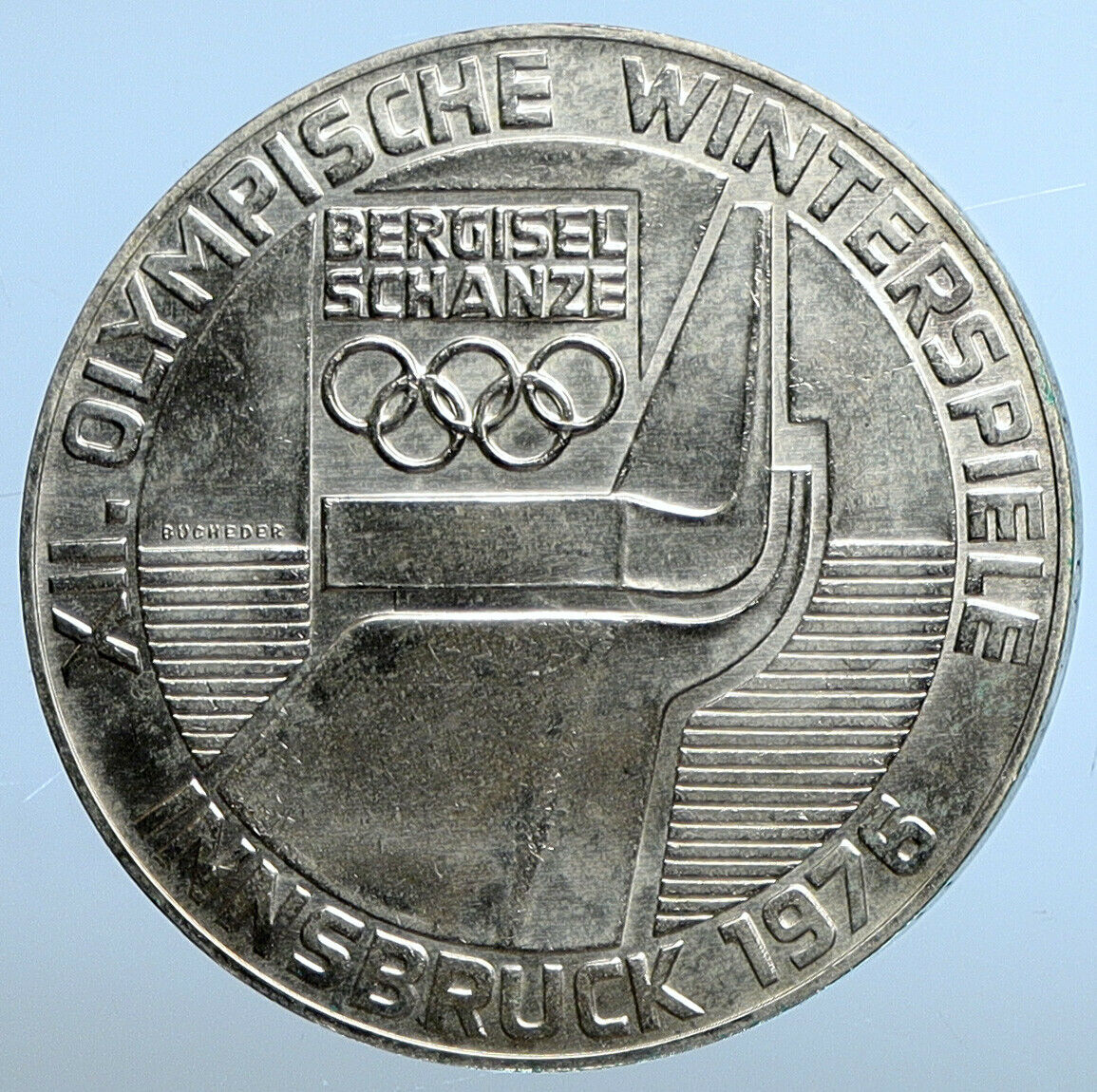 1976 Innsbruck WINTER Olympic Games AUSTRIA - SILVER 100 Schilling Coin i111211