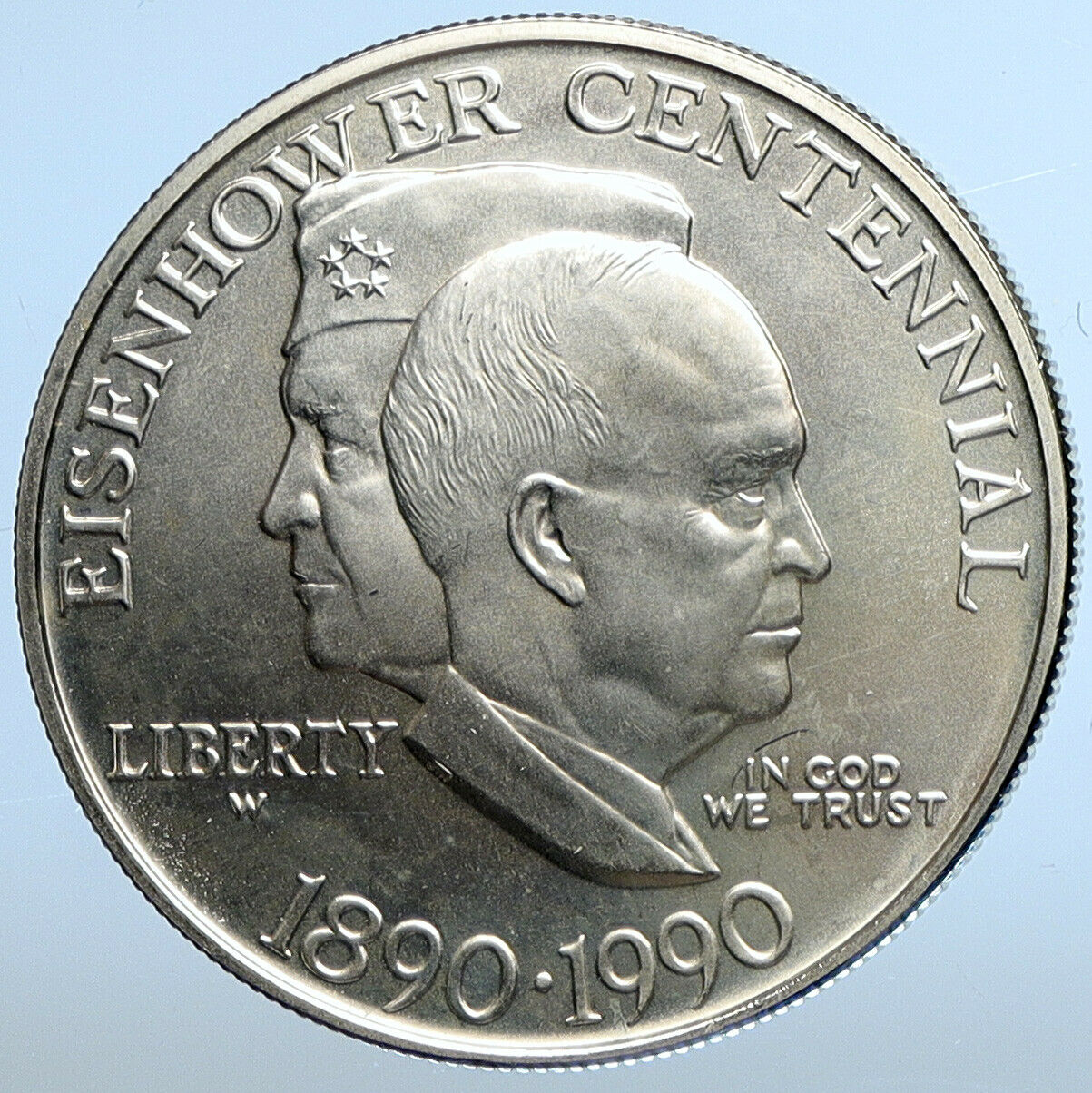 1990 P UNITED STATES USA General President EISENHOWER BU Silver $1 Coin i111191