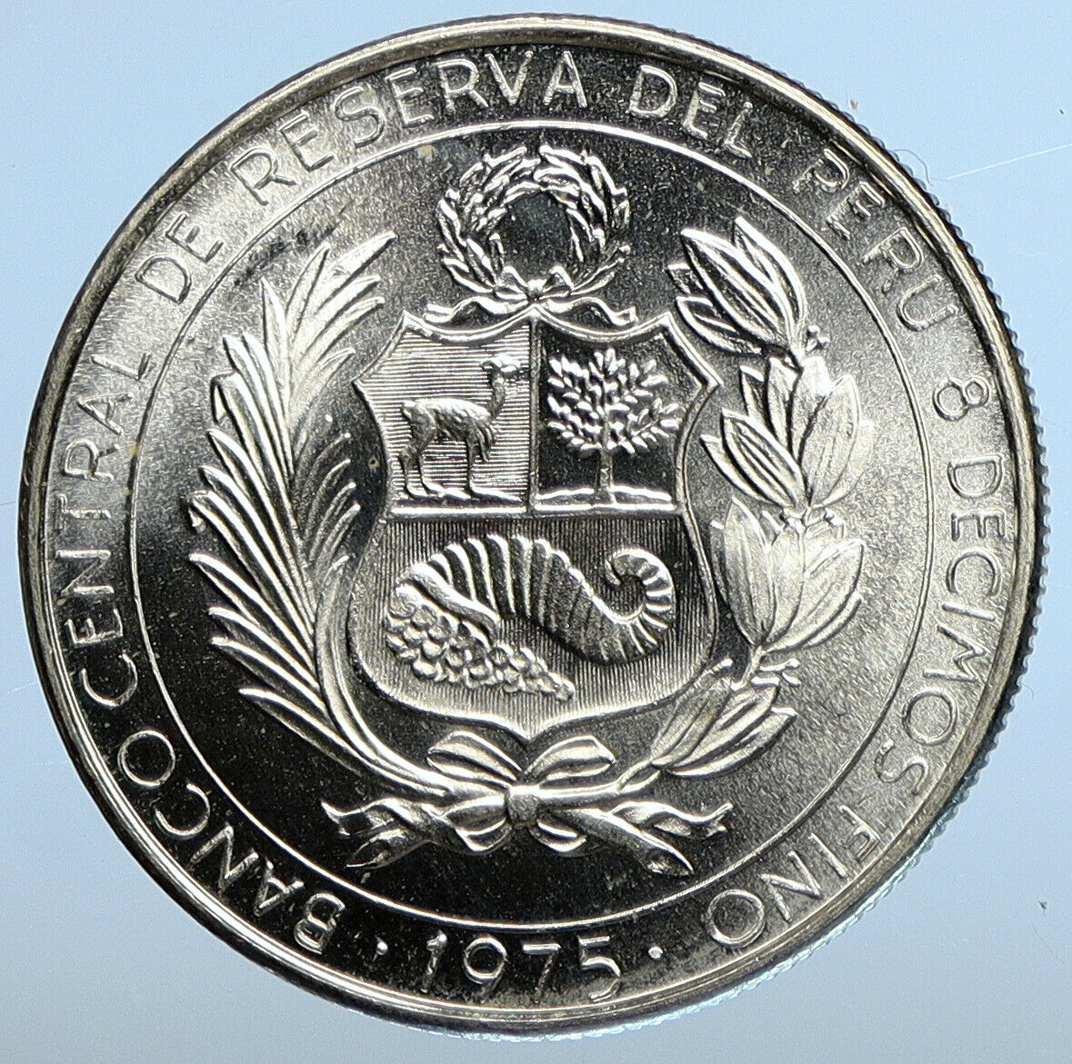 1975 PERU Vintage AVAITION HEROS PILOTS Silver 200 Soles Peruvian Coin i111240
