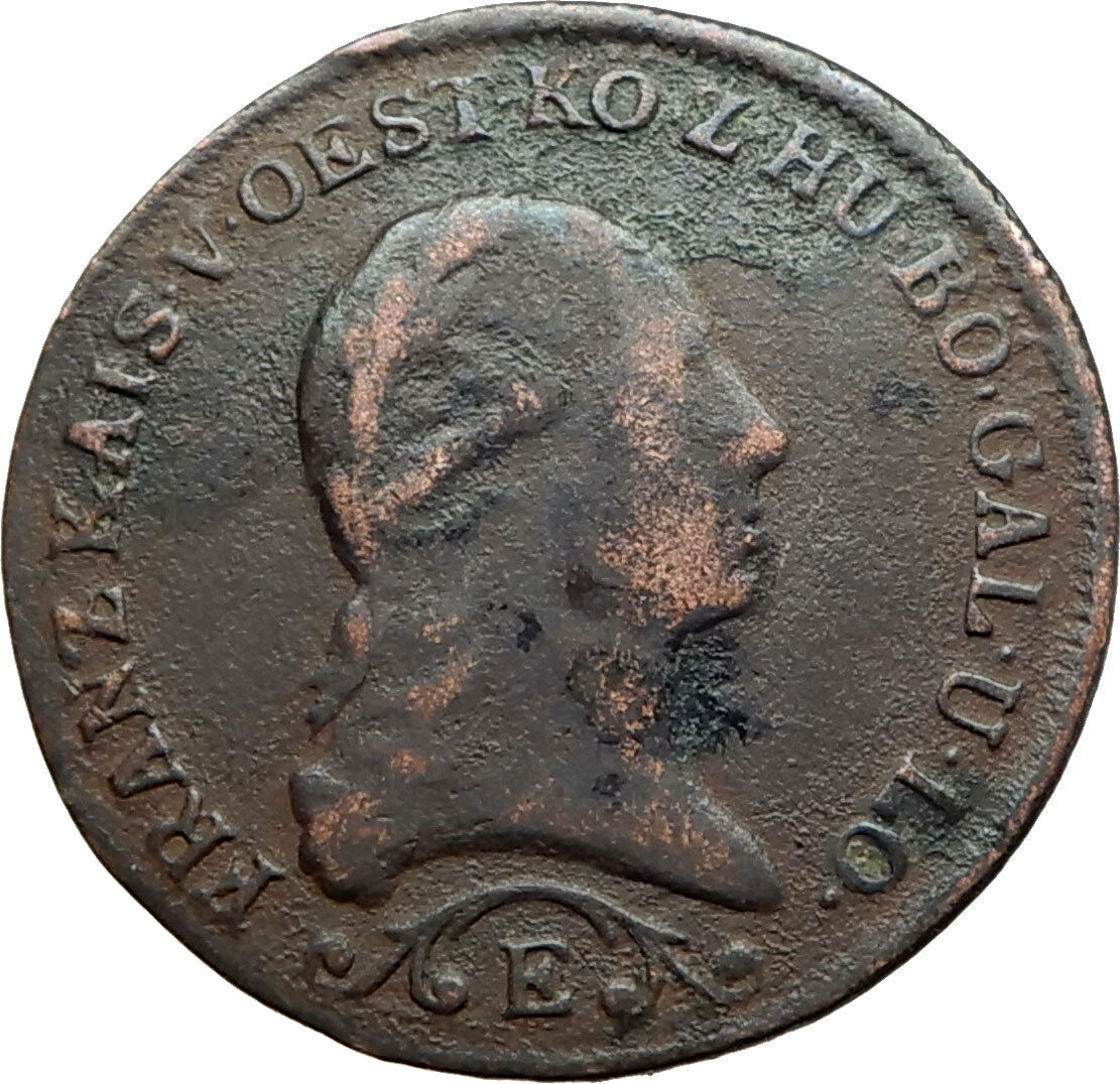 1812 AUSTRIA w Emperor Franz II Hapsburg Antique Kreuzer Austrian Coin i74563