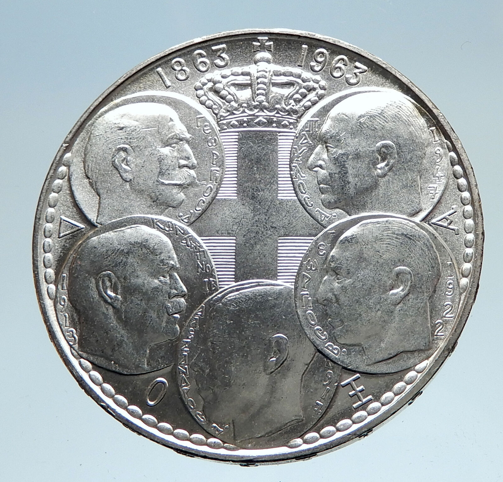 1963 GREECE w PAUL GEORGE I &II ALEXANDER CONSTANTINE Antique Silver Coin i74966