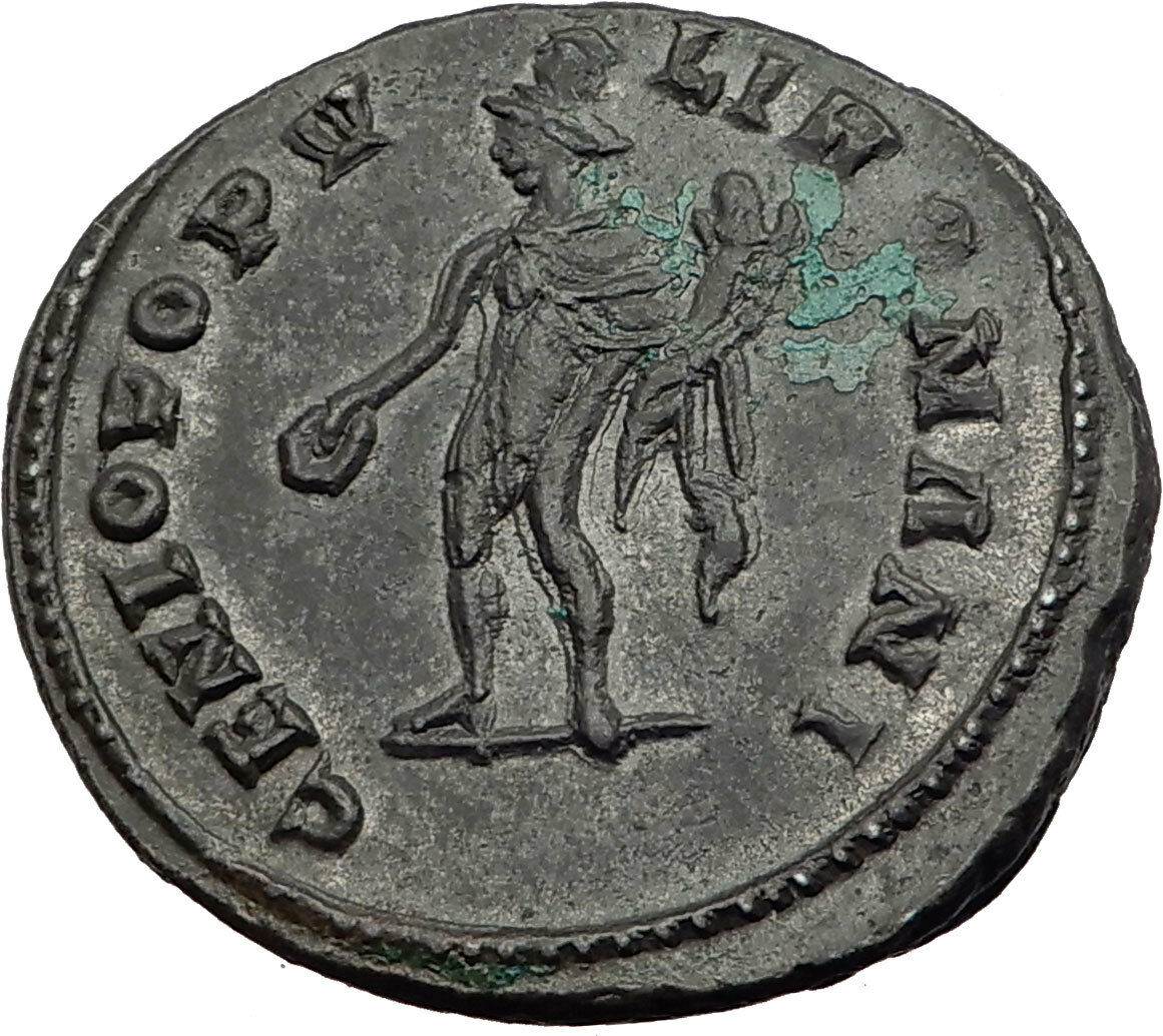 GALERIUS 305AD Rare Londinium London Follis Nummus Ancient Roman Coin i63981