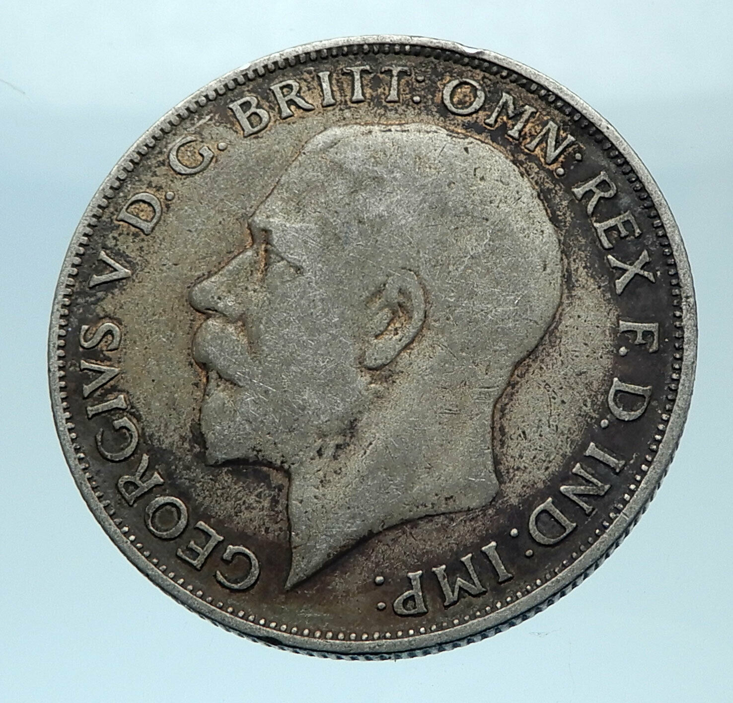 1921 United Kingdom Great Britain GEORGE V Silver Florin 2 Shillings Coin i77865