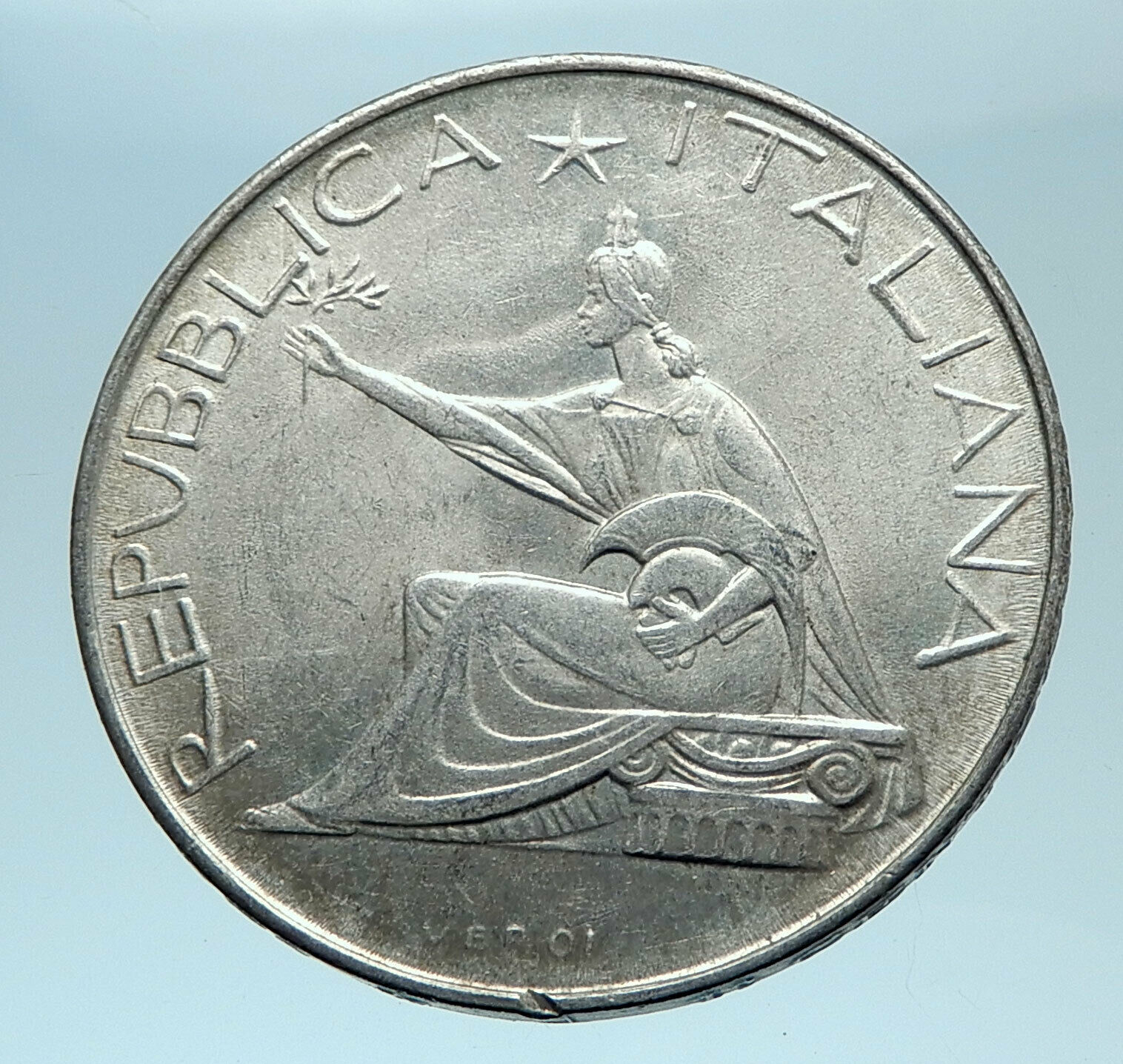 1961 ITALY Silver 500 Lire Coin ITALIAN UNIFICATION Rome Capital CHARIOT i78036