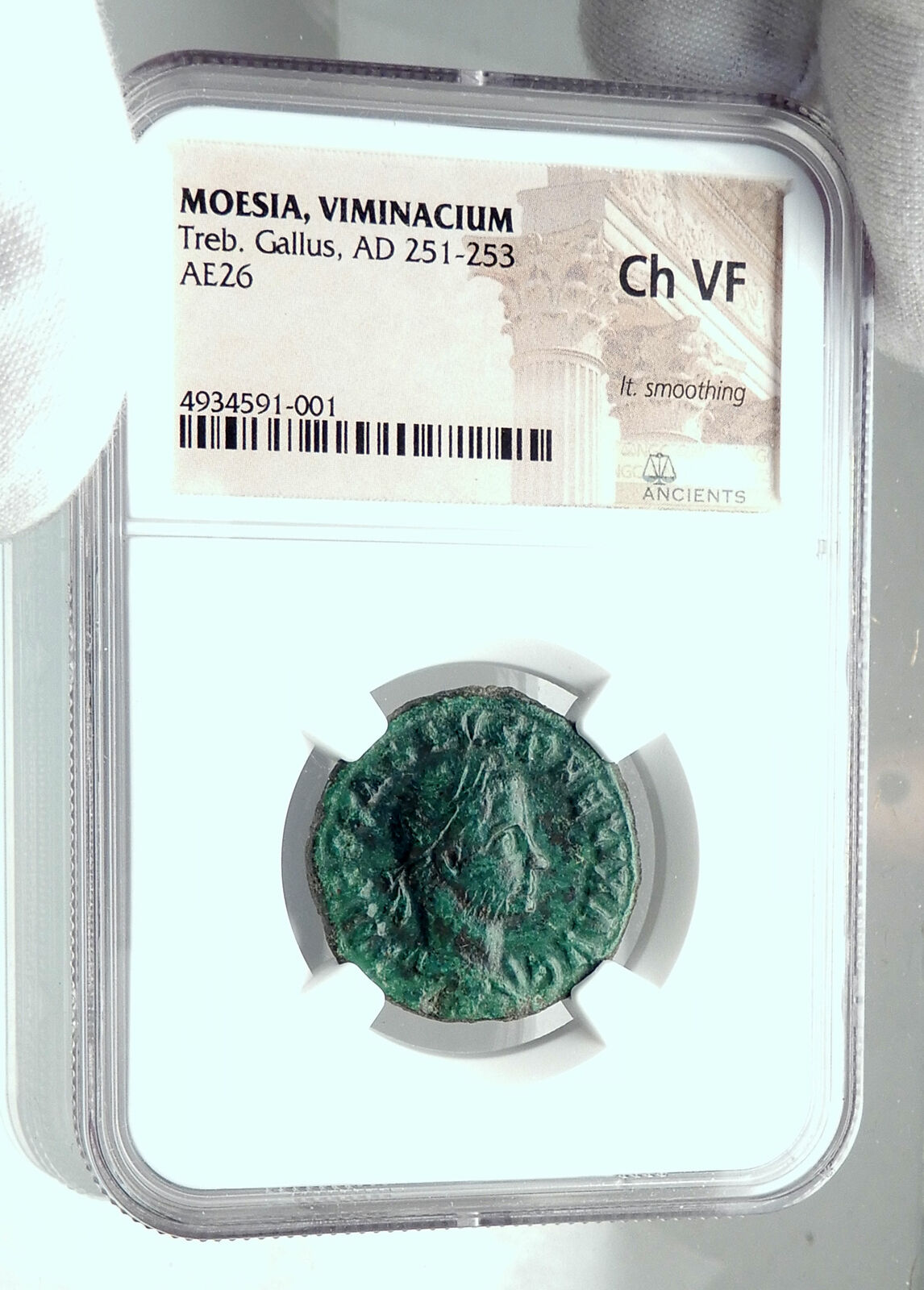 TREBONIANUS GALLUS Viminacium Bull Lion Legions Ancient Roman Coin NGC i78075