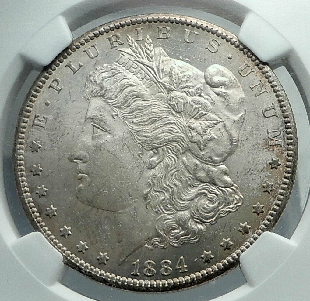 1884 CC UNITED STATES of America SILVER Morgan US Dollar Coin EAGLE NGC i78492