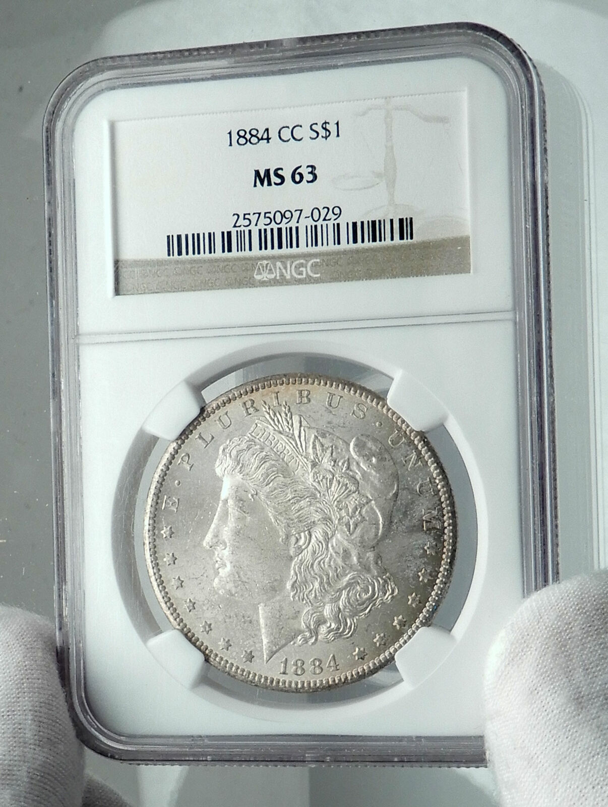 1884 CC UNITED STATES of America SILVER Morgan US Dollar Coin EAGLE NGC i78492