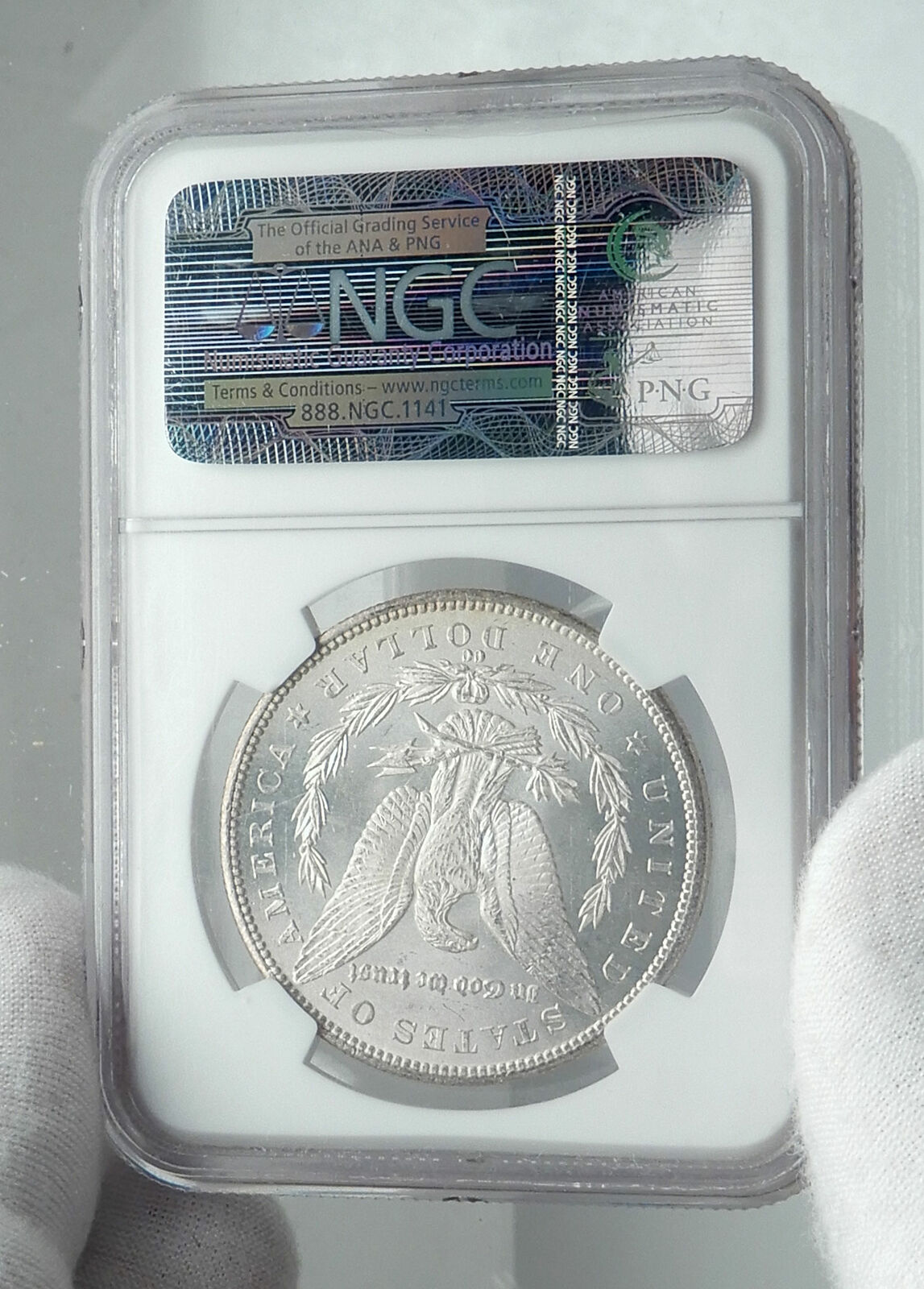 1884 CC UNITED STATES of America SILVER Morgan US Dollar Coin EAGLE NGC i78492