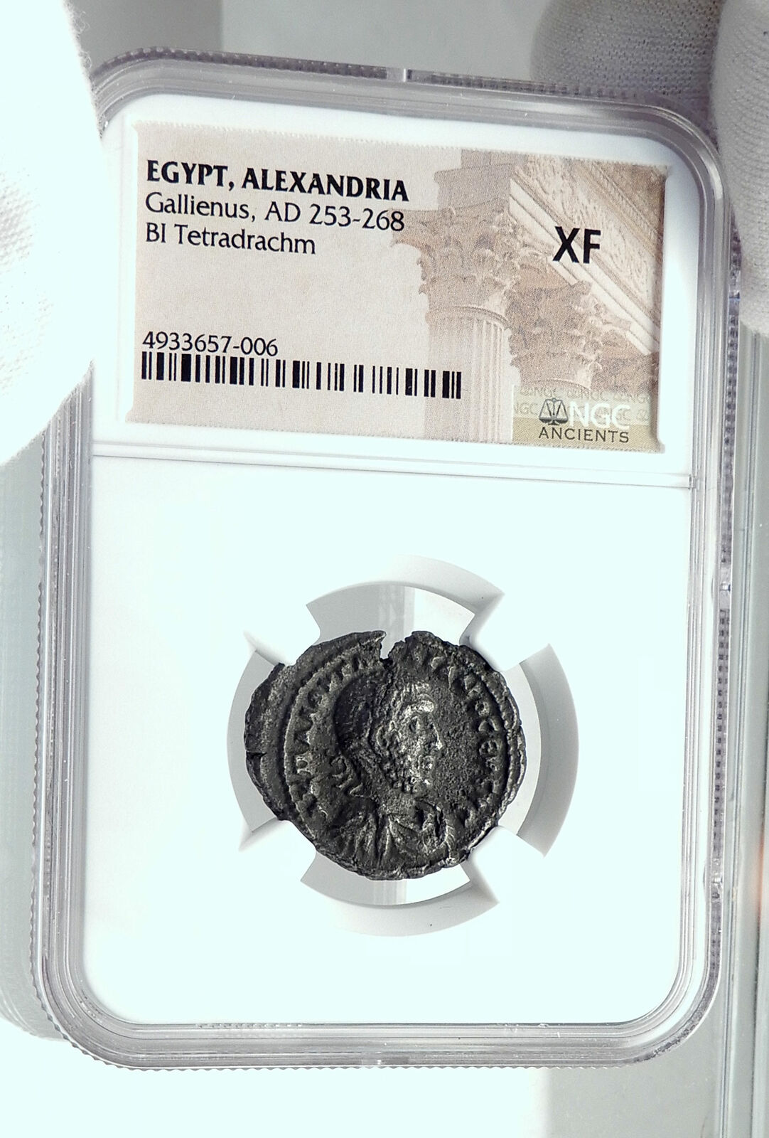 GALLIENUS Authentic Ancient Alexandria Egypt TETRADRACHM Roman Coin NGC i78518