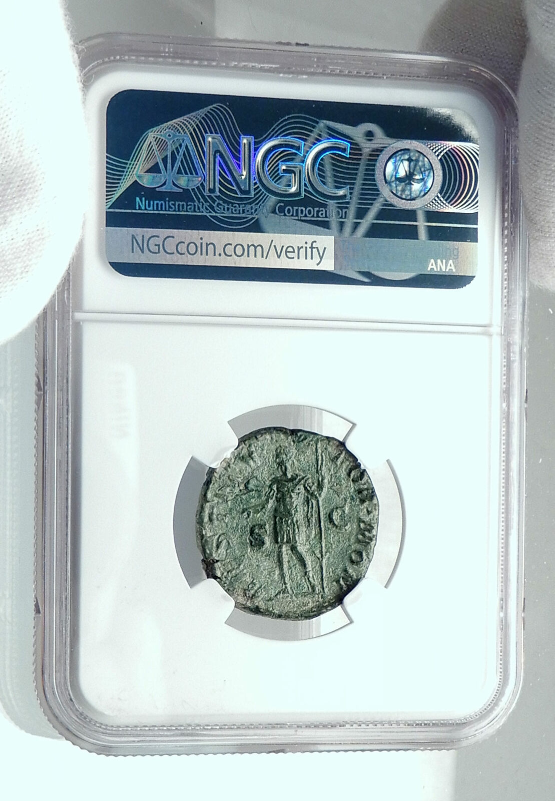 SEVERUS ALEXANDER Authentic Ancient 228AD Rome Dupondius Roman Coin NGC i78677