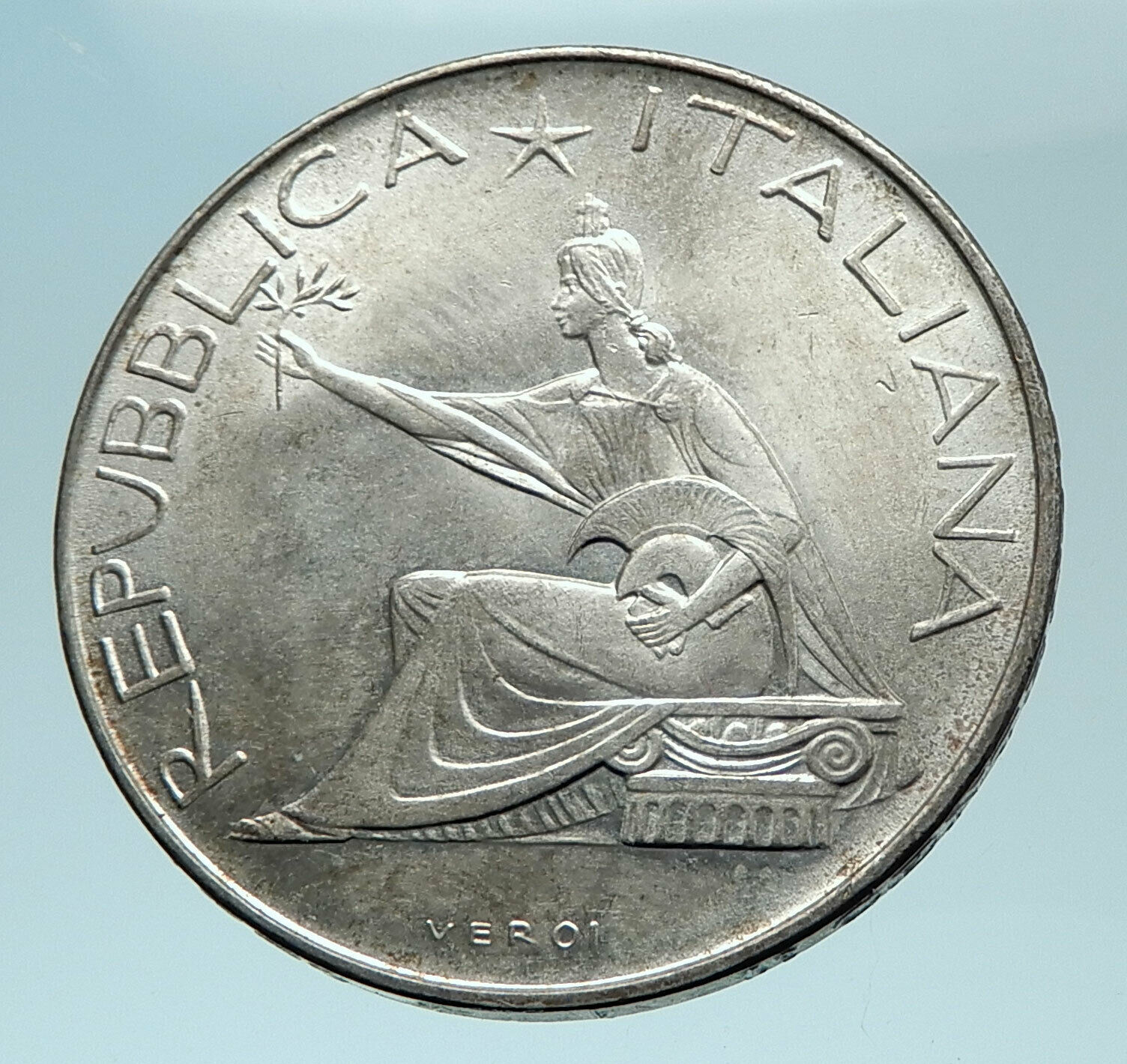 1961 ITALY Silver 500 Lire Coin ITALIAN UNIFICATION Rome Capital CHARIOT i78762