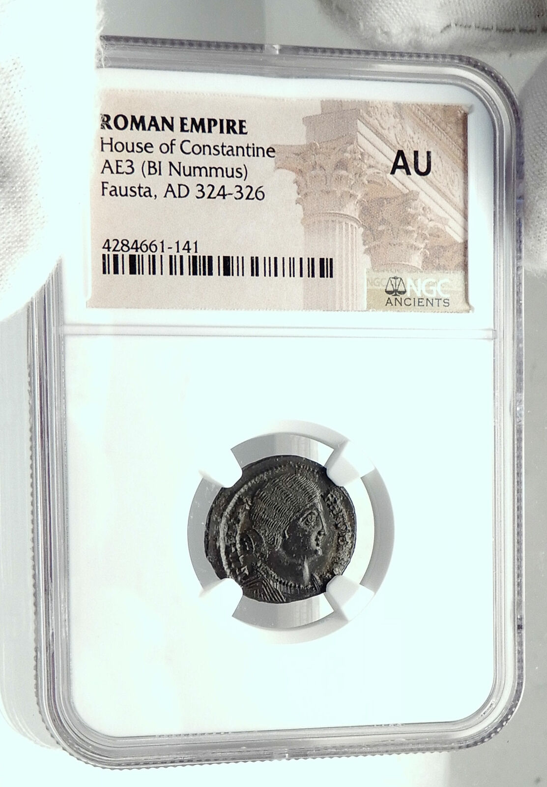 FAUSTA mom to Constantine II and Constantius II Ancient Roman Coin NGC i79645