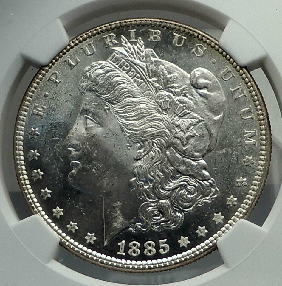 1885 UNITED STATES of America SILVER Morgan US Dollar Coin EAGLE NGC MS i79615