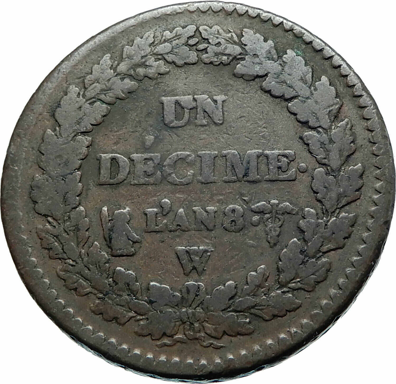 1799 FRANCE Directoire after FRENCH Revolution Antique Coin w LIBERTY i78700