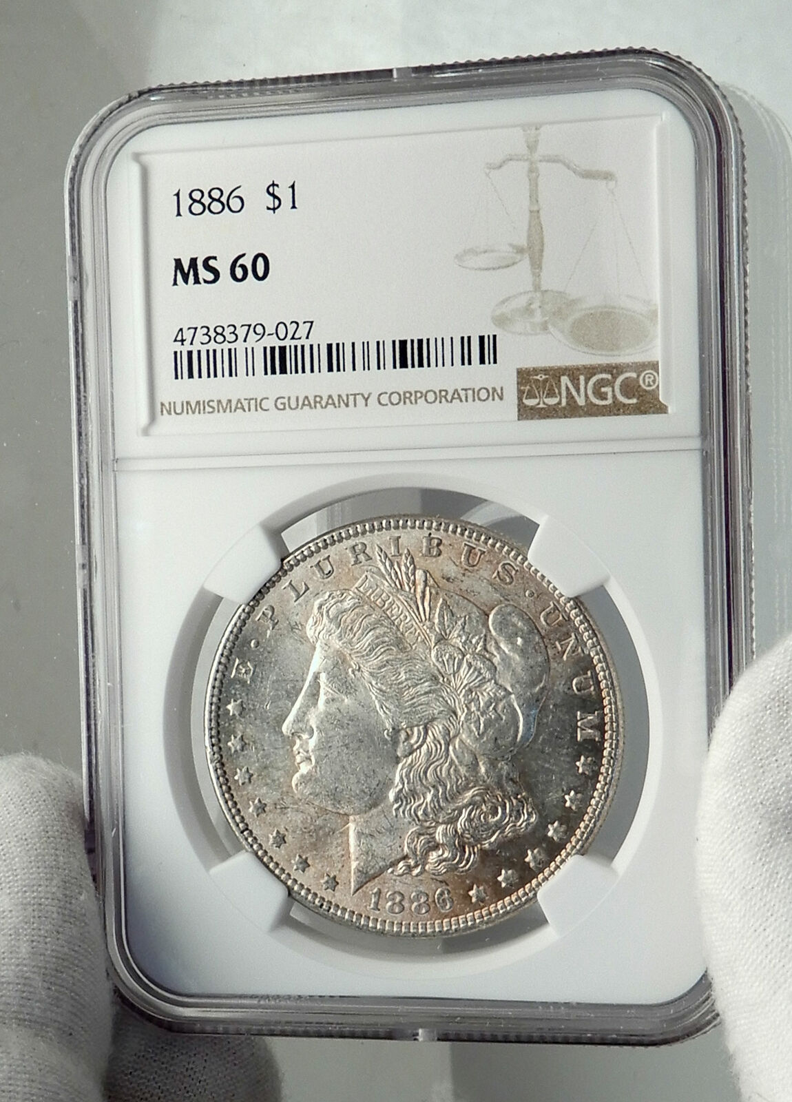 1886 UNITED STATES of America SILVER Morgan US Dollar Coin EAGLE NGC MS i79833