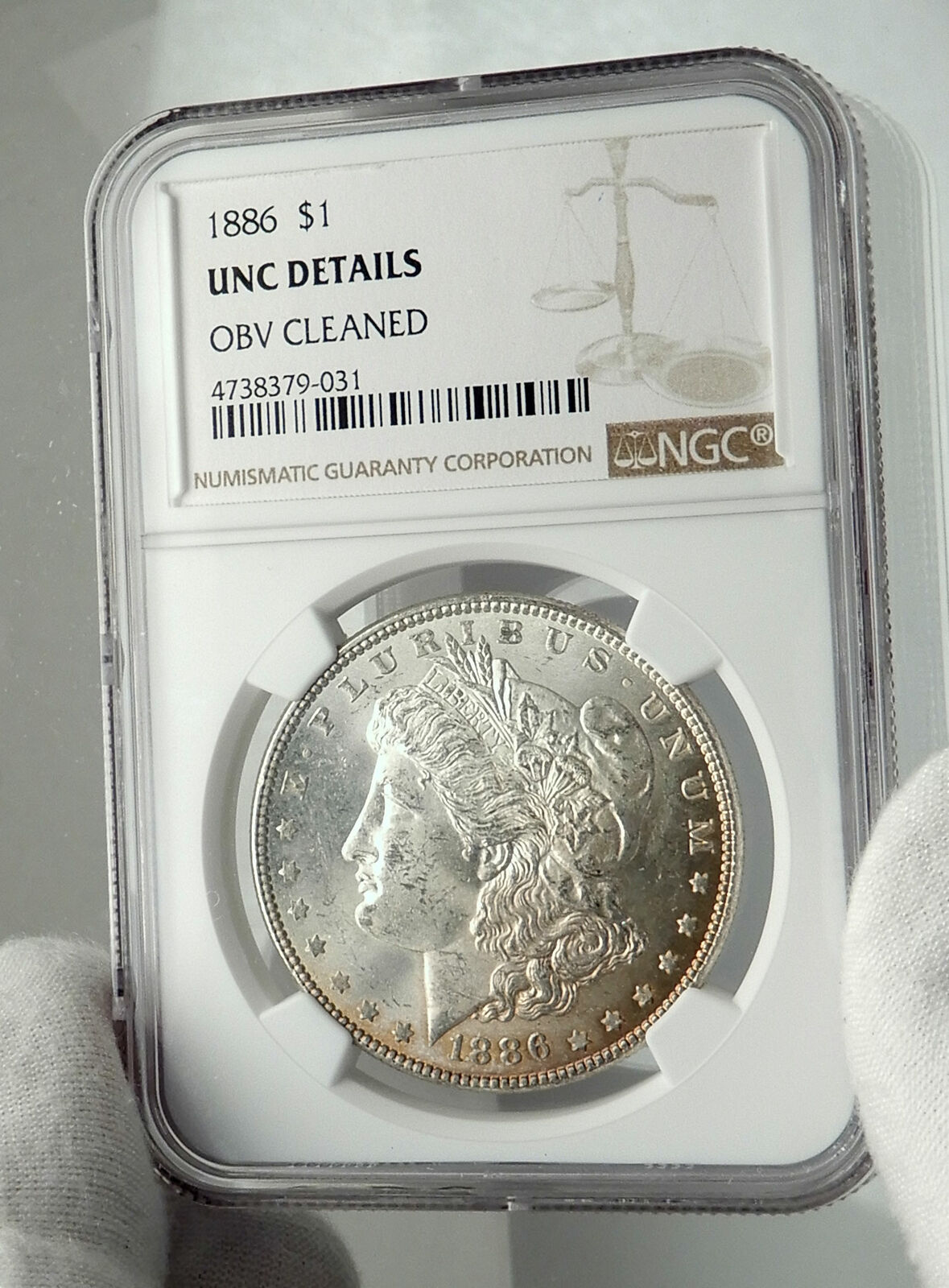 1886 UNITED STATES of America SILVER Morgan US Dollar Coin EAGLE NGC i79837