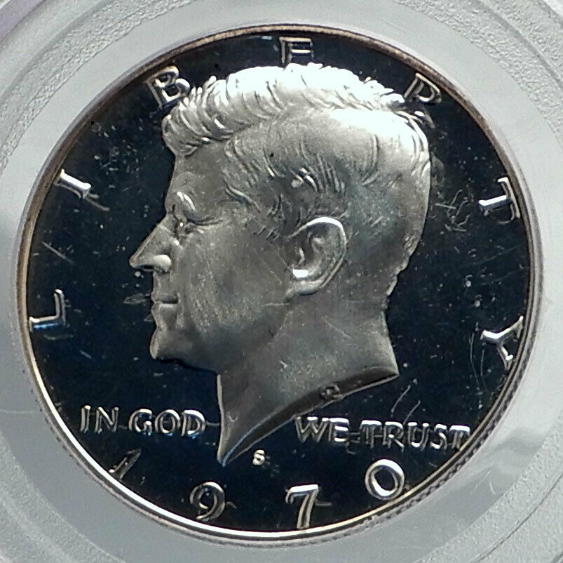 1970 JOHN F KENNEDY Proof Silver Half Dollar US Coin PCGS PR 68 Certified i79872