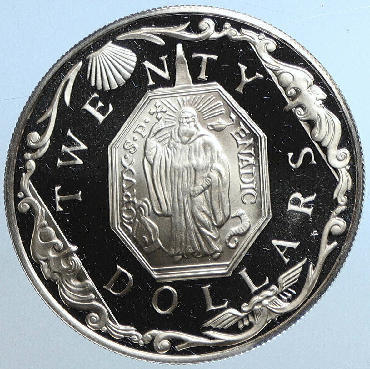 1985 British Virgin Islands Treasure RELIGIOUS Proof Silver $20 Coin i109771