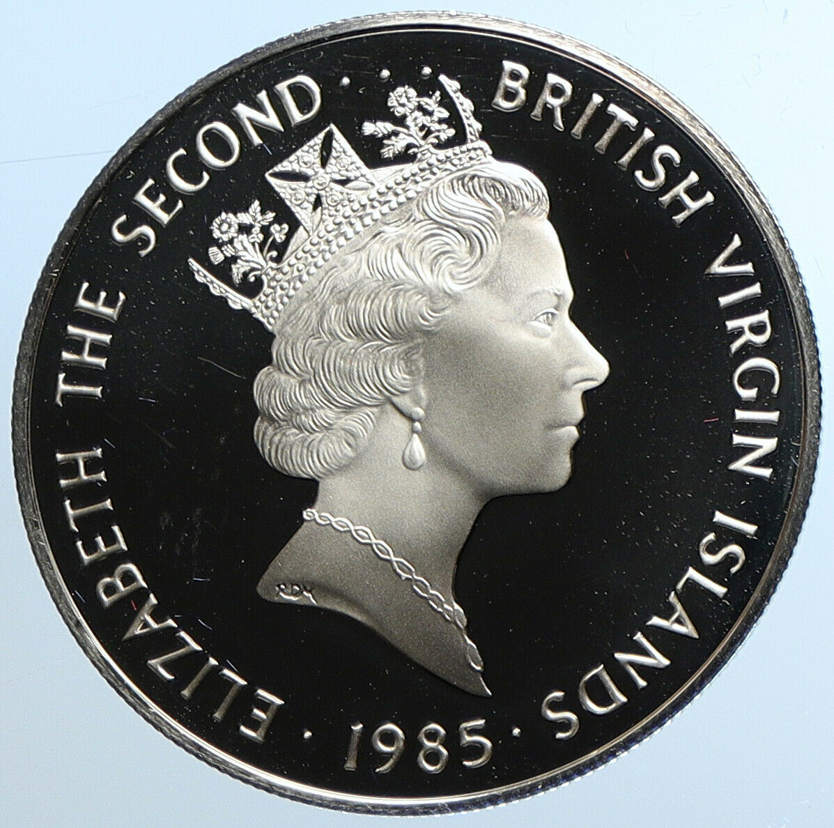 1985 British Virgin Islands CARIBBEAN TREASURE Old Proof Silver $20 Coin i109758