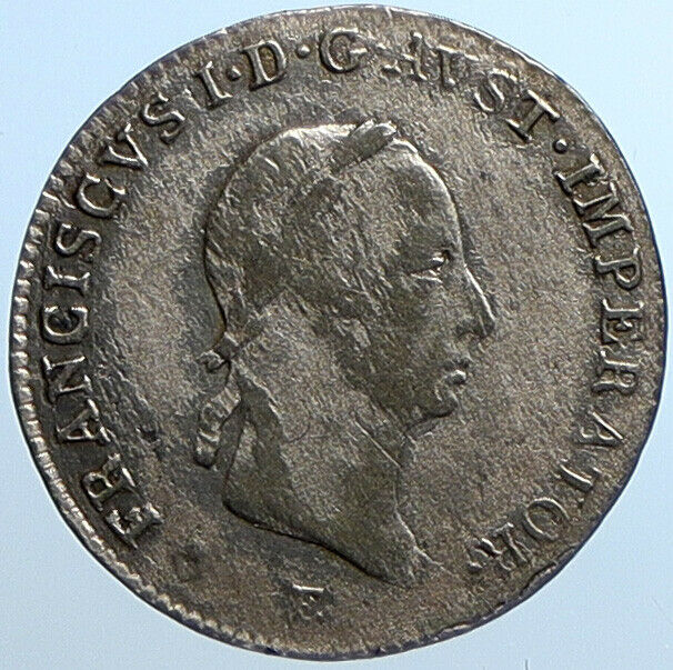 1826 E AUSTRIA King FRANCIS I (II) OLD Habsburg Silver 3 Kreuzer Coin i109791