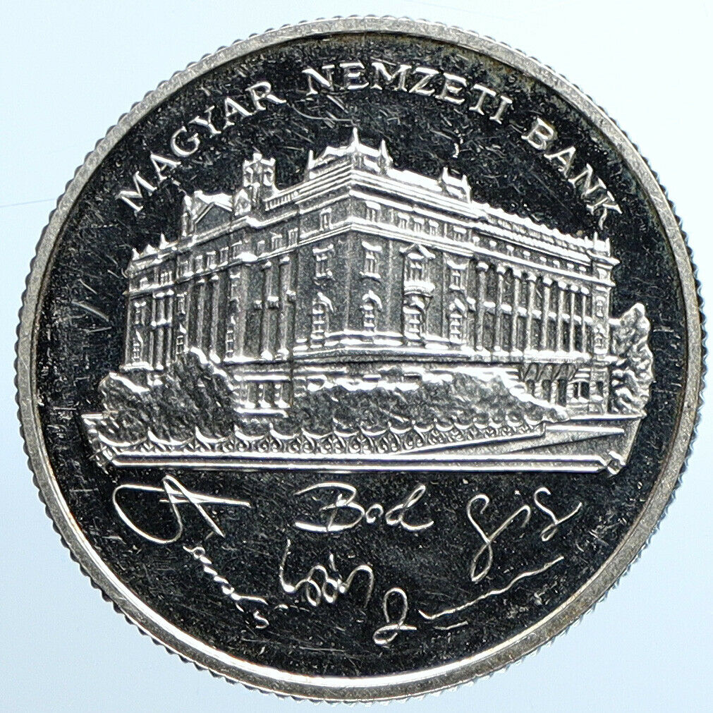 1992 HUNGARY National Bank Ersebet Bridge Proof Silver 200 Forint Coin i109851